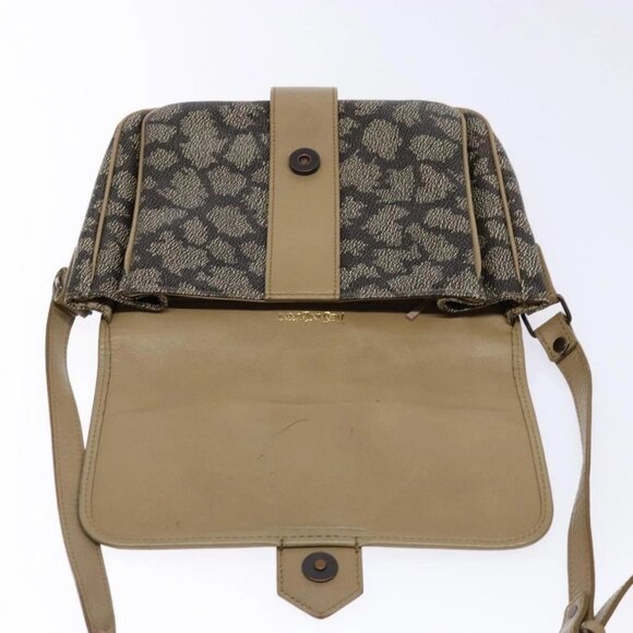 SAINT LAURENT Shoulder Bag PVC Leather Beige Gray Auth bs28744 - Picture 11 of 16